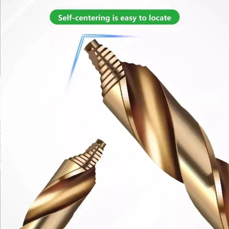 Color: Gold, Hole Diameter: 8mm, Shank Shape: Round - Drill Bit Set Twist Drill Bit Straight HSS Drill Bit for Drilling Hard Metal Stainless Steel Cast Iron