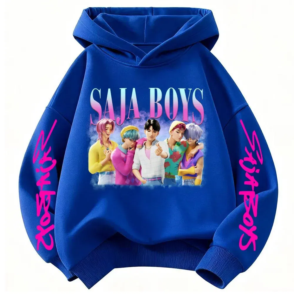 Color: black, Kid Size: 4T - k-pop sajaboys  Christmas Kpop Witch Hunt Group Autumn/Winter Cartoon Hoodie Set for Boys, Girls & Kids ?»?