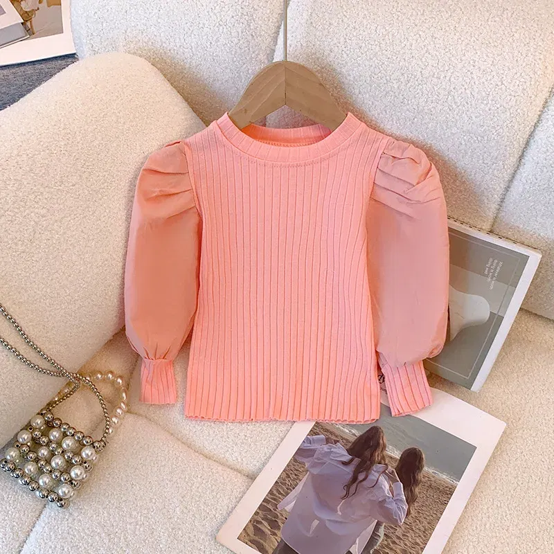 Color: Pink, Kid Size: 4T - Girls White Long Sleeve T-shirt  Shirt Princess Shirt for Tddler Girl Sweet Pullover Casual Shirt Children Tops Pullover