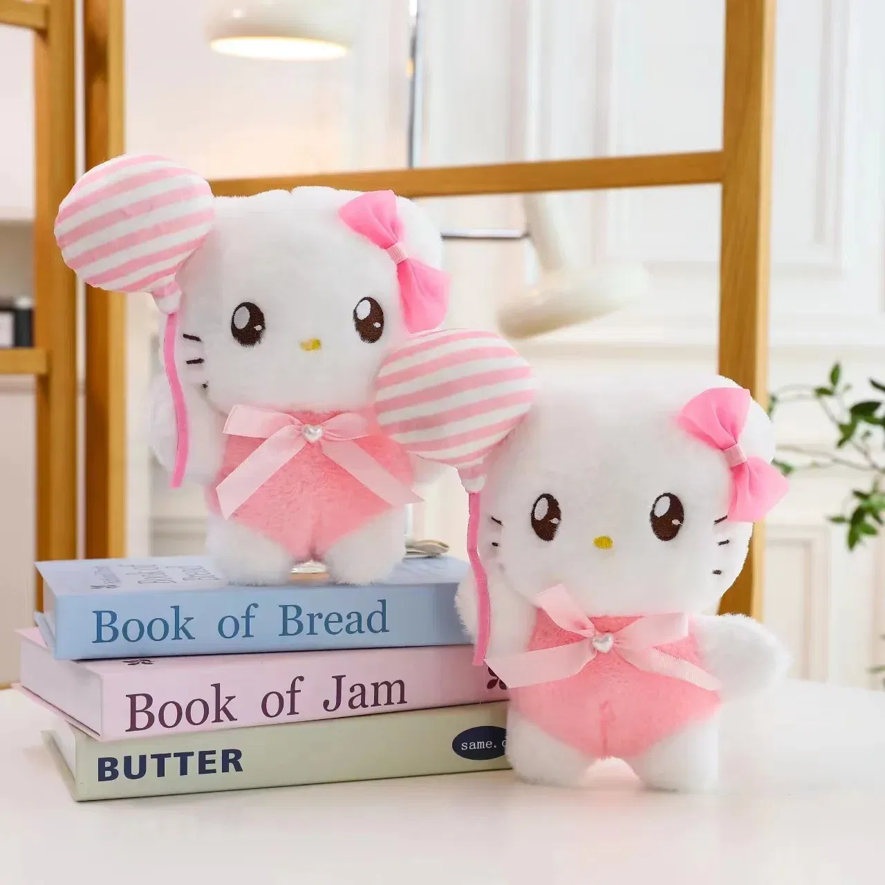 Color: LightPink, Height: 11cm-30cm - kawaii Sanrio Plushies Toy Hello Kitty Cinnamonroll Pochacco Kuromi Plush Doll Cos Bear Cute Toys Children Birthday Gifts