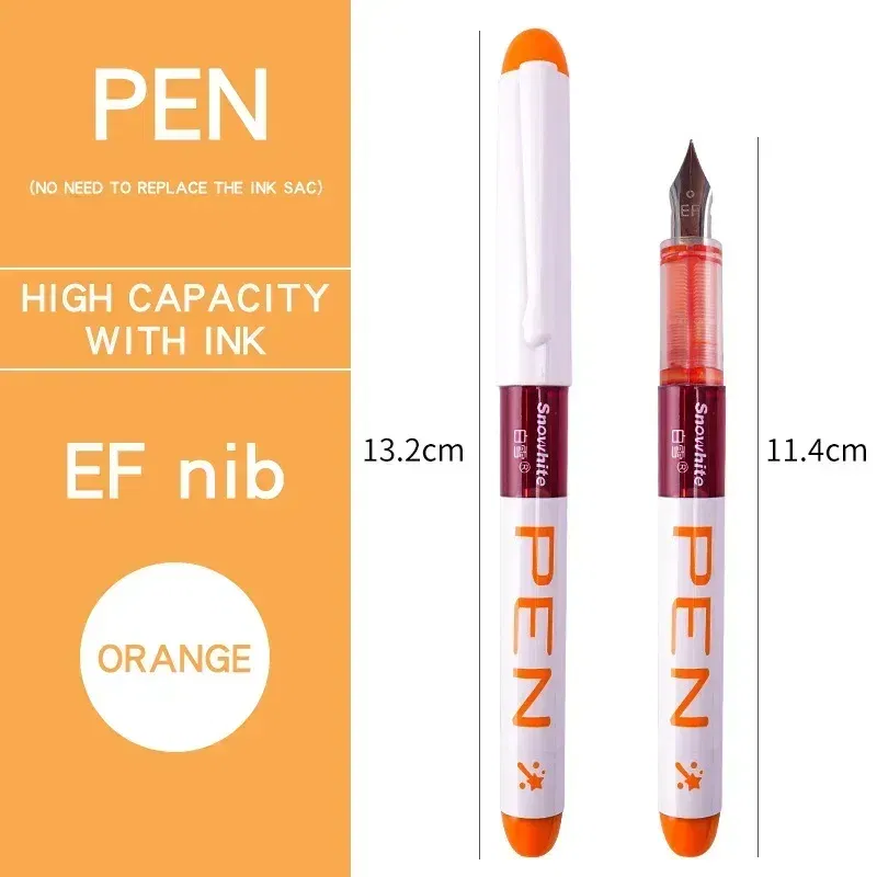 Color: Lavender - 0.5mm F /0.38mm EF Extra Fine Nib Disposable  Classic Fountain Pens For Writing  For Student Office Painting & Creative Projects