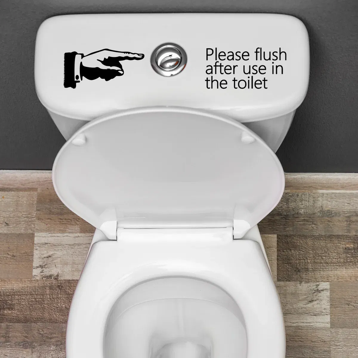 Fashion Home Decoration Toilet Stickers Creative Bathroom Stickers Push This Button Notes Waterproof Decor Paste 2025 Christmas