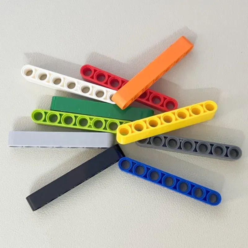 Color: Dark Bluish Gray - 32524 Liftarm Thick 1 x 7 Bricks Toys For MOC Buildings Blocks Gifts Accessories Combination Mechanical