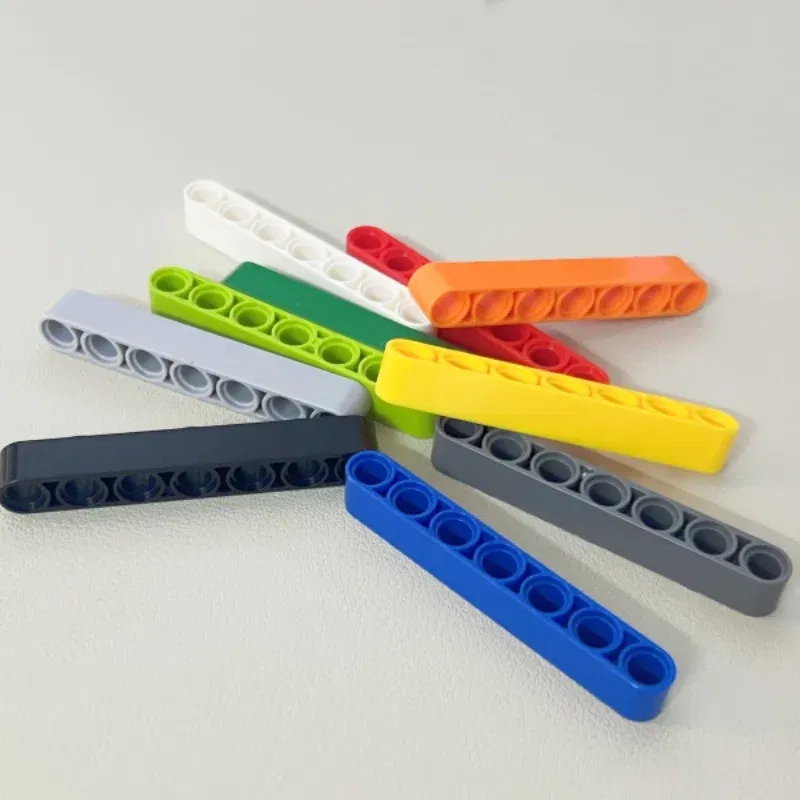 Color: Dark Bluish Gray - 32524 Liftarm Thick 1 x 7 Bricks Toys For MOC Buildings Blocks Gifts Accessories Combination Mechanical