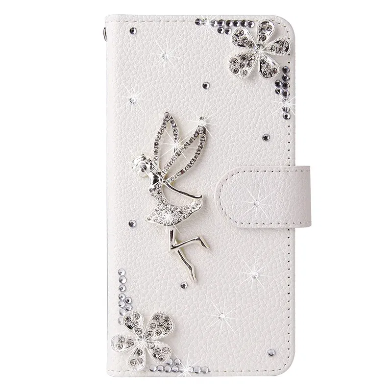 Color: SKY BLUE, Material: Neoprene - Flip Glitter Case For Samsung Galaxy S25 Ultra S24 FE S23 S22 S21 S20 Plus A35 A55 A16 A14 A15 A34 A54 Leather Cover Case