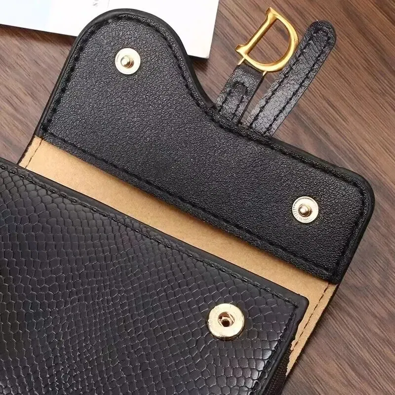 Color: green - Women Luxury Card Holder Short Walet MiniPU Letter Wallet Multi Card Card Holder SmalMulti Functiona Clutch Bag
