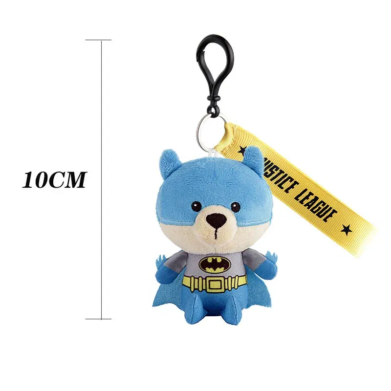 Color: CRIMSON - Genuine Justice League Batman Wonder Women Plush Co-branded Teddy Bear Doll Toy Cute Anime Movie Peluche Doll Birthday Gift