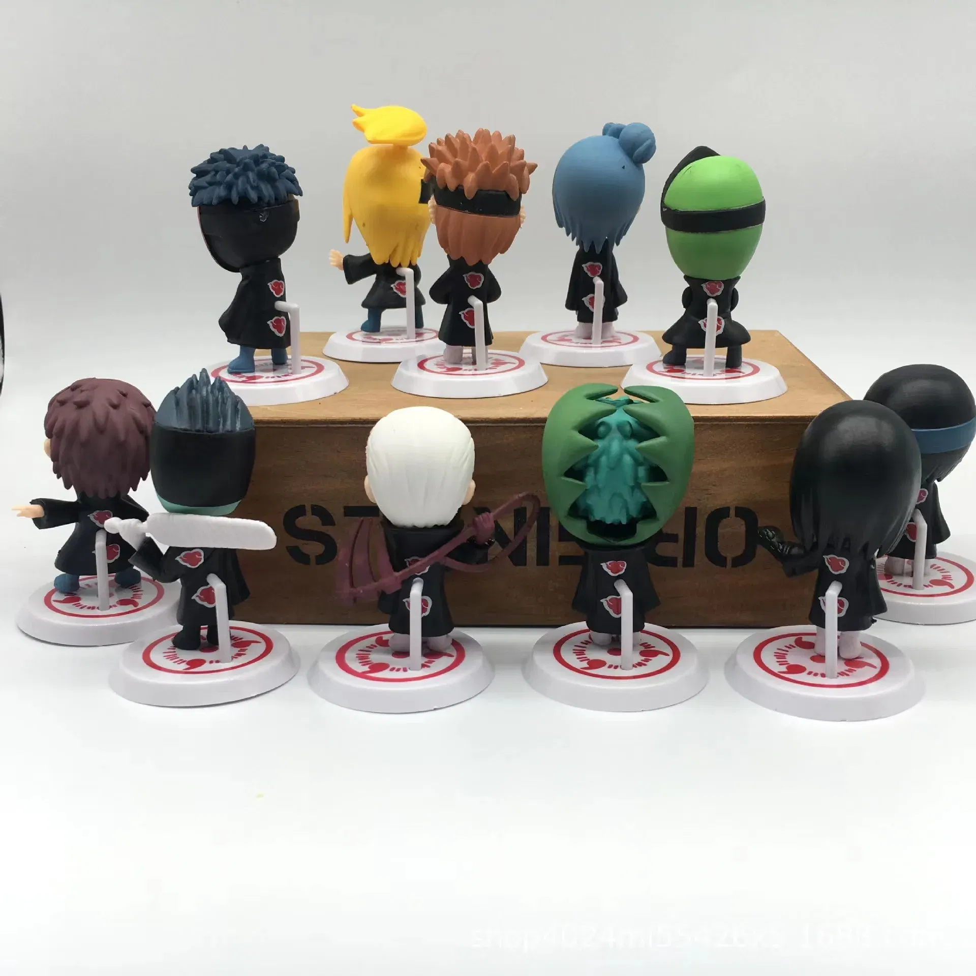 11 Pcs/Set Q Ver. Naruto Akatsuki Mini Figure Uchiha Itachi Madara Konan Hidan Figurine Anime Decoration Model Dolls Toys