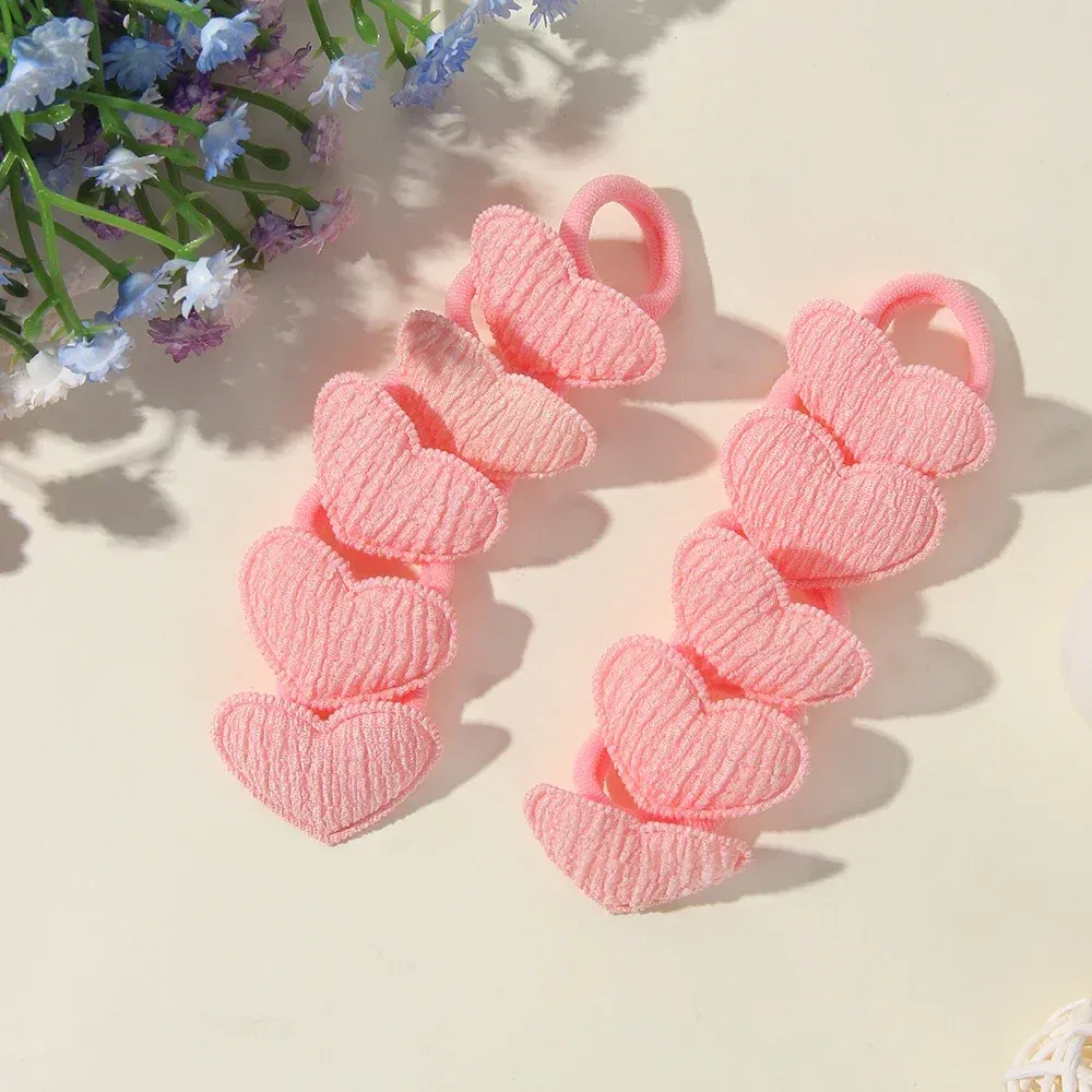 Color: army green - 10/30pcs girls star butterflies children's hairband harmless hair cute towels rope ponytail rack children's rubber band headwear