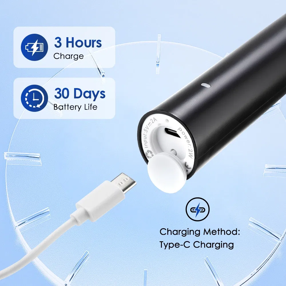 Color: MULTI - Electric Rotating Toothbrush 5 Modes Cleaning Teeth Brush Waterproof Rotary Electric Toothbrush With Timer with 8 Soft BrushHead