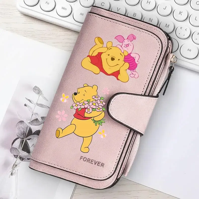 Color: Red - ? Winnie the Pooh Women Wallets Card Wallet Coin Wallet Womens Bags for Girls Purse ID Wallets Female Coin Purse Girls Gift