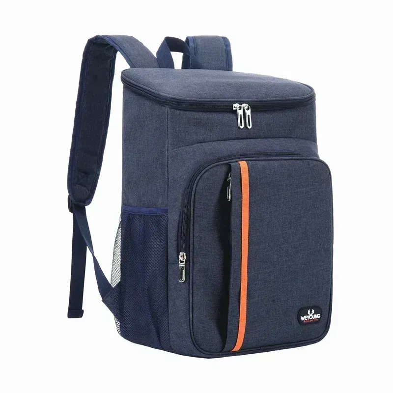 Color: Blue - 20L Outdoor Thermal Backpack Cooler Bags Insulated Lunch Bag Leakproof Camping Beer Drink Picnic Backpack Food Fresh Keeping Bag
