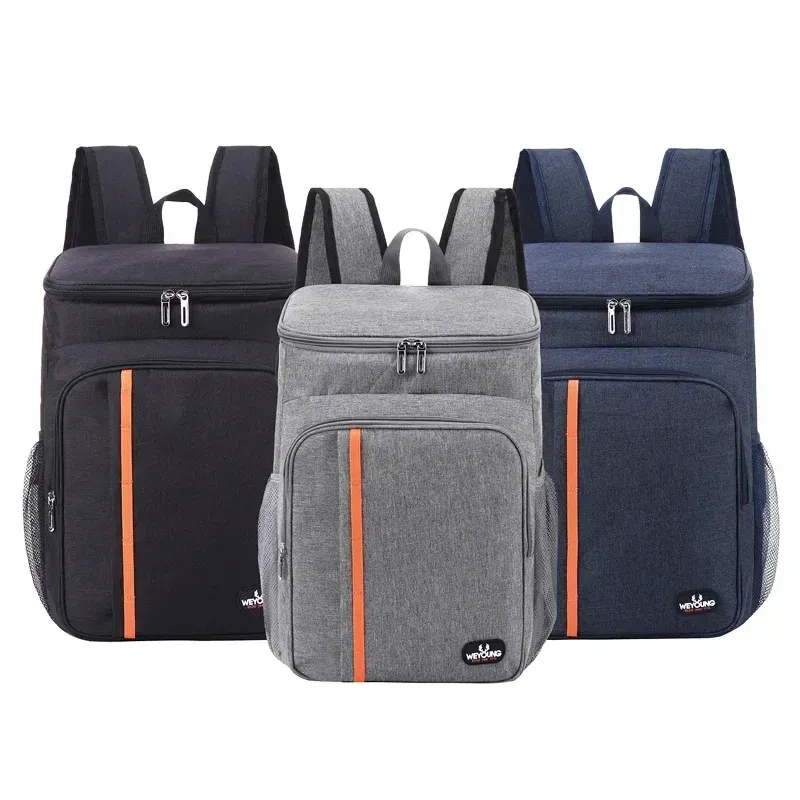 Color: Blue - 20L Outdoor Thermal Backpack Cooler Bags Insulated Lunch Bag Leakproof Camping Beer Drink Picnic Backpack Food Fresh Keeping Bag