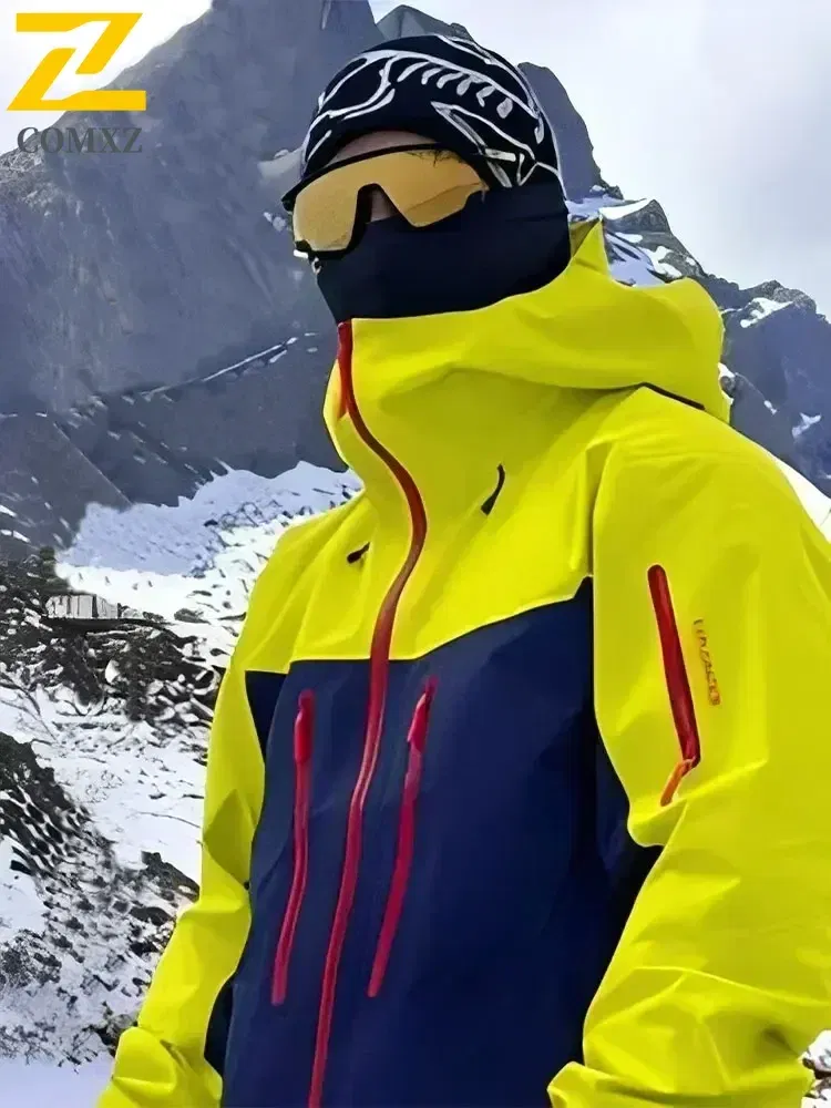 Color: Pink, Size: 4XL - Spring Autumn Men's Windbreaker Fashion Outdoor Mountaineering Travel Windproof Waterproof Hooded Jacket Slim Fit Versatile Coat