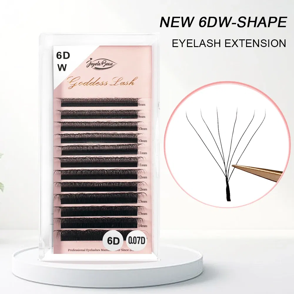 Color: DEEP BLUE, Curl: D, Thickness: 0.07mm, Length: MIX, Ships From: CHINA - Goddess 3D/4D/5D/6D/7D/8D W Shape lashes 4D Premade Fan Lash Extensions 0.07 C/D Curl Natural Soft High Quality Idividual Lashes