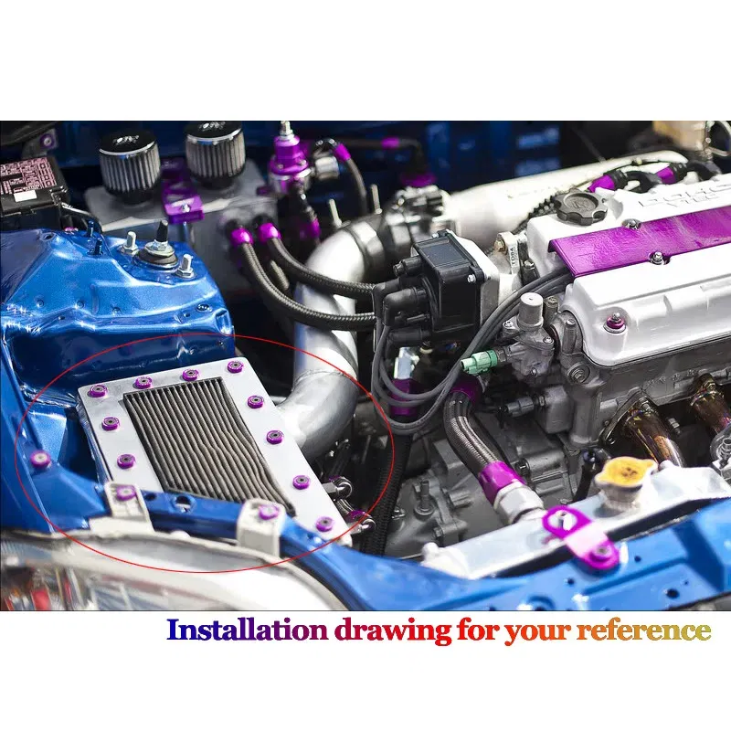 Color Name: black - Universal 10PCS M6 Car Styling Modification JDM Sticker Stickers Password Fender Washer License Plate Bolts Auto Accessories