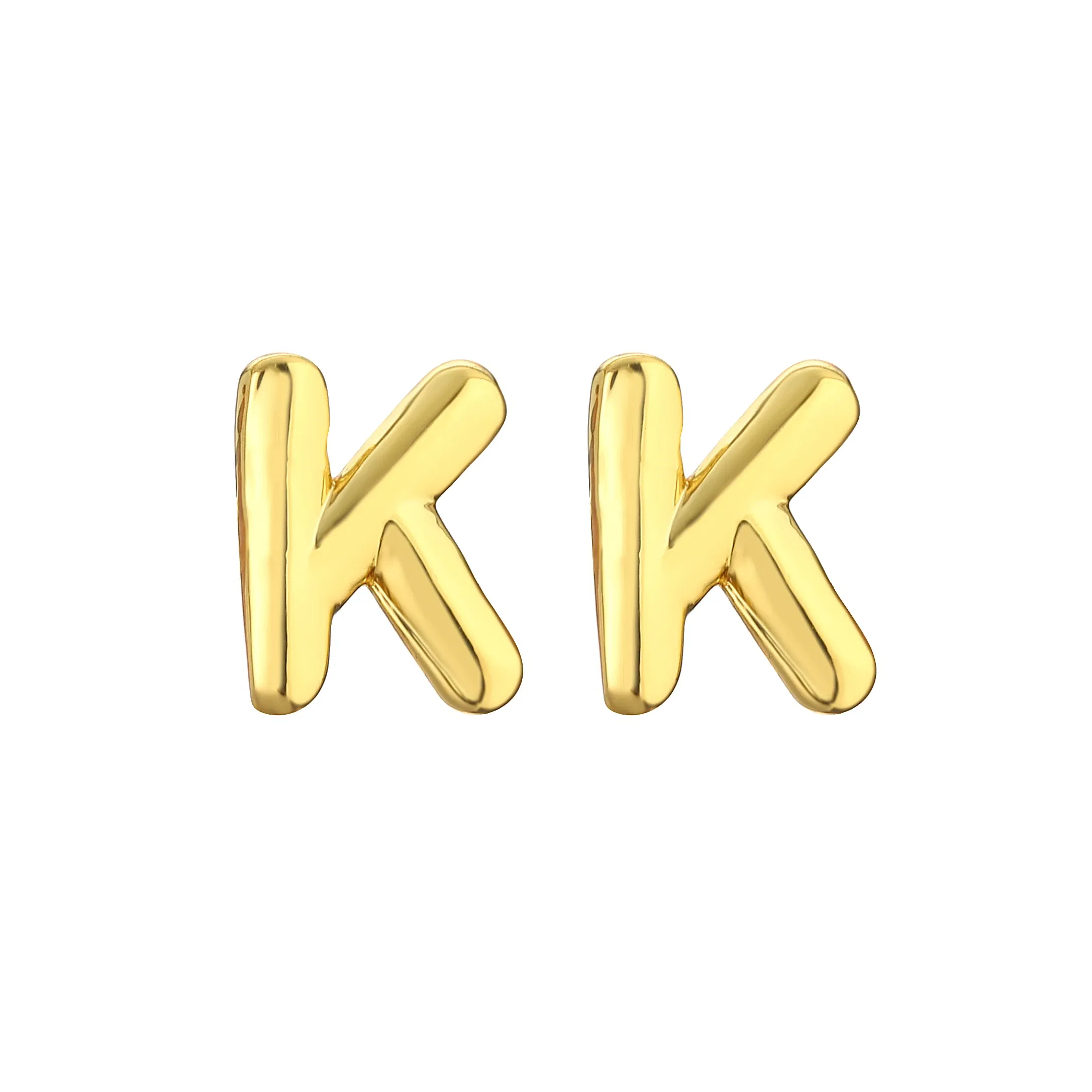 Metal Color: Gold-color, Ships From: CHINA, Main Stone Color: Light Purple - HECHENG,Initial Letter Earring For Women Men  A-Z 26 Letters Stud Earrings,Brass 18K Plated ear stud Jewelry