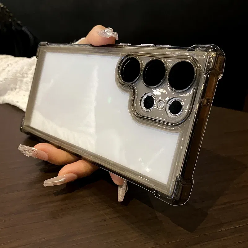 Color: Clear, Material: PP - Luxury Shockproof Clear Acrylic Case For Samsung Galaxy S24 S23 FE S22 Plus S24 Ultra A34 A54 A15 A25 A35 A55 A53 5G Hard Cover