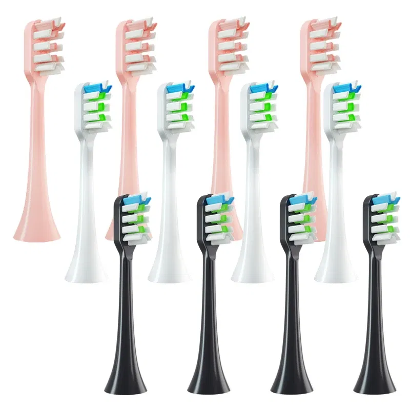 Color: Blue - 12pcs for SOOCAS X3/X3U/X5 Replacement Toothbrush Heads Clean Tooth Brush Heads Sonic Electric Toothbrush Soft Bristle Nozzles