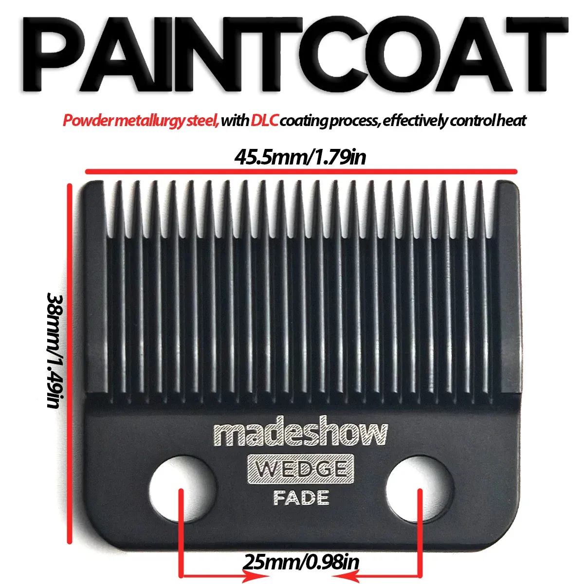 Color: Yellow - Madeshow KULILANG M5F M10 R66 R77F Original Ultra Thin Fade Blade Hair Clipper Wedge Cutter Head Trimmer Replacement Accessory