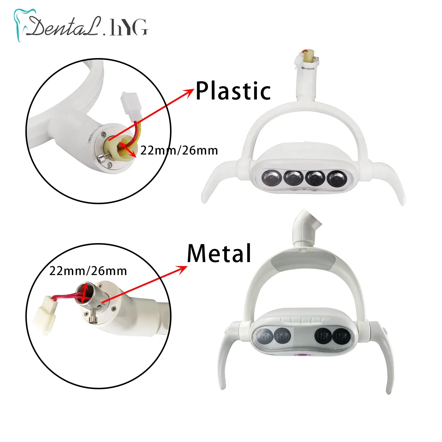 Color: Green - 4LED Dental LED Induction Lamp Shadowless Oral Lamp With Sensor Operation Light for Dental Chair Unit Dentistry Tool Equiment