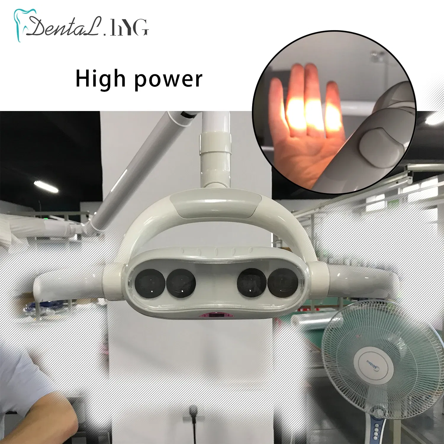 Color: Green - 4LED Dental LED Induction Lamp Shadowless Oral Lamp With Sensor Operation Light for Dental Chair Unit Dentistry Tool Equiment