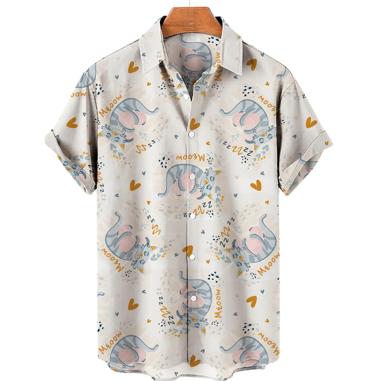 Color: Blue, Size: L - Duck 3d Print Shirts Men Fashion Hawaiian Shirt Short Sleeve Casual Beach Shirts Boys Single-Breasted Blouse Men's Clothing