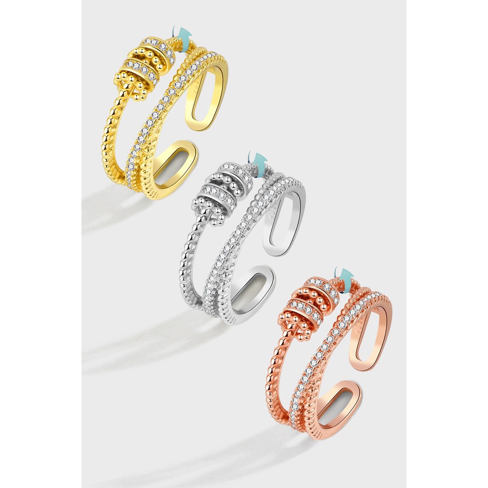 Fidget Anxiety Zircon Ring