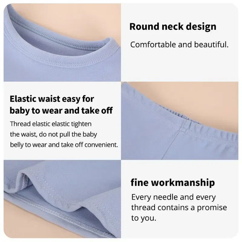 Color: Brown, Kid Size: 13 - 2-Piece Children's Thermal Underwear Suit boys' Autumn Clothes And Trousers Padded Cotton Sweater Girls' Casual Joker Home Cloth