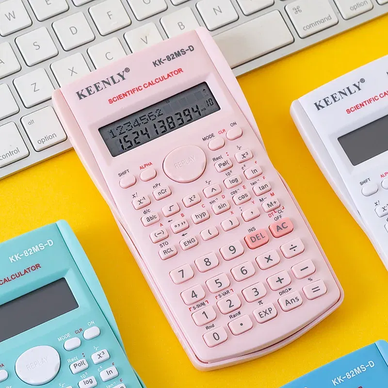 Color: Red - Multifunctional Scientific Calculator Student Simple Portable Big Screen Function Calculator Stationery School Office Supplies
