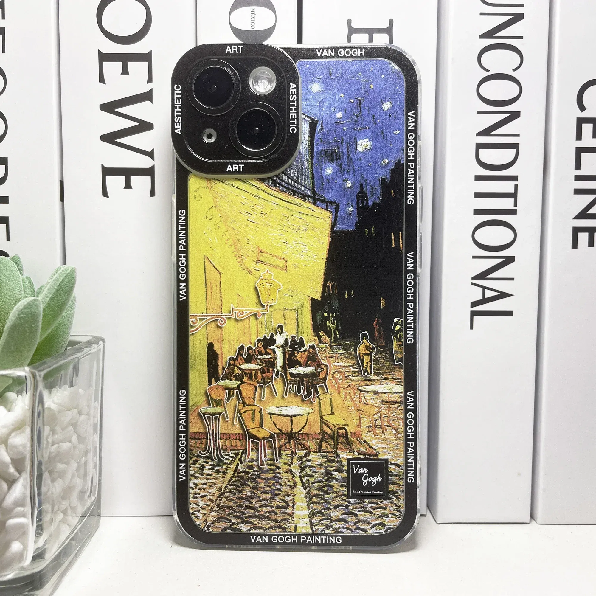 Color: black, Material: PP - Van Gogh Art Aesthetic Phone Case For iPhone 16 15 14 13 12 11 Pro Max Mini XS X XR SE 8 7 Plus Sunflowers The Starry Night