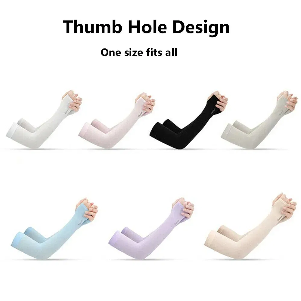 Color: WHITE - Unisex Arm Guard Sleeve Warmer Women Men Sports Sleeves Sun UV Protection Hand Cover Support Running Fishing Cycling Ski
