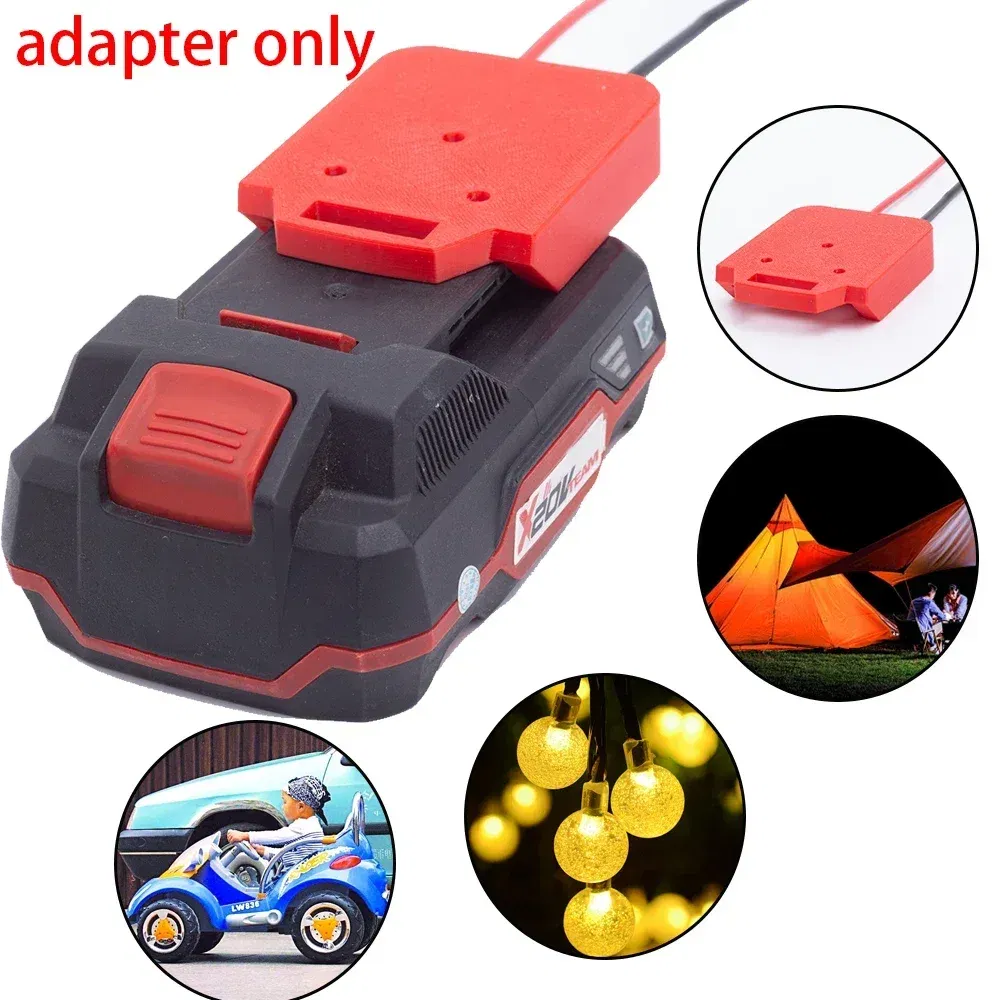 Color: Khaki - Power wheel Battery DIY Adapter for Parkside Lidl X20V Team Lithium Adapter 14 AWG Wires(With fuse and without fuse?‰