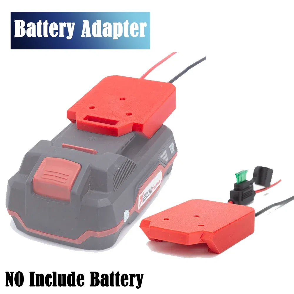 Color: Khaki - Power wheel Battery DIY Adapter for Parkside Lidl X20V Team Lithium Adapter 14 AWG Wires(With fuse and without fuse?‰