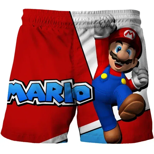 Color: GRAY, Kid Size: 4 - Super Marios Children's Swimming Pants Boys' Swimming Pants Children's Swimming Pants Beach Shorts Boys' Swimming Suits Children