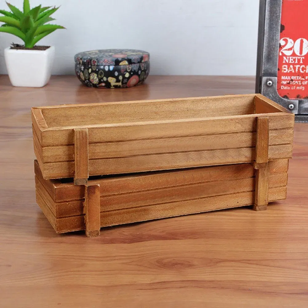 HOT SALES！！！New Arrival Wood Planter Box Garden Yard Rectangle Flower Succulent Container Plant Pot Wholesale Dropshipping