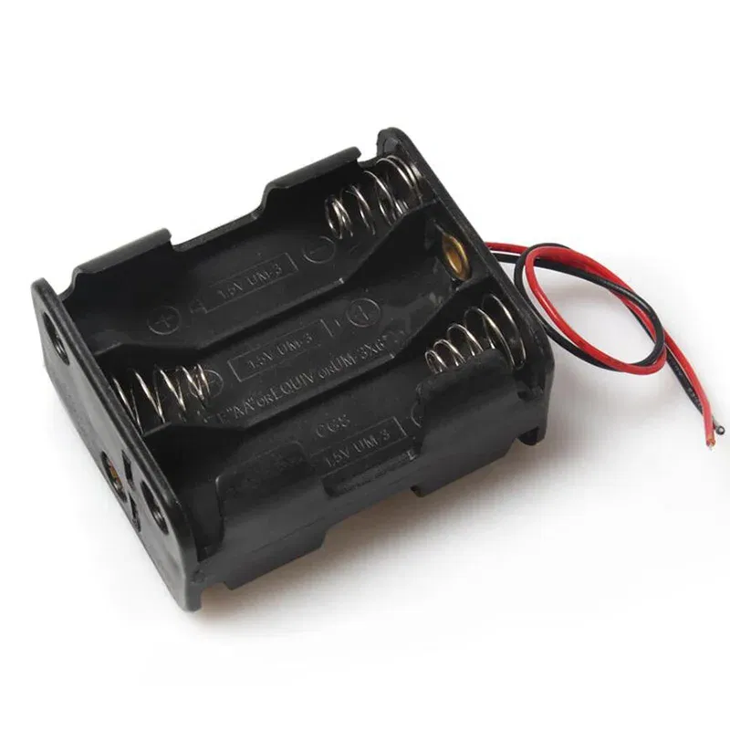 Color: WHITE - DIY New 1 2 3 4 6 8 Slots AA Battery Case Box AA LR6 HR6 Battery Holder Storage Case With Lead Wire Bateria Protection Container