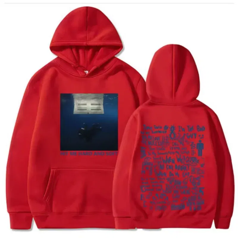 Color: GRAY, Size: M - 2024 Hit Me Hard and Soft Tour Hoodie Billie Hoodie Men's Hoodie Sudaderas Men's Casual Sports