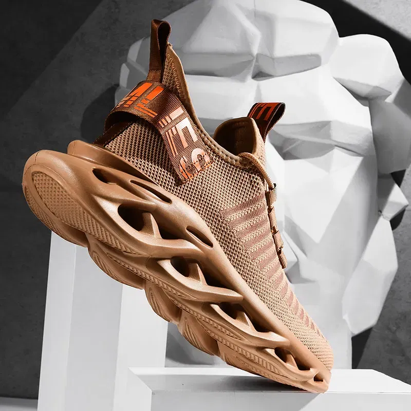 Color: Black, Shoe Size: 41 - Men Casual Shoes 2023 Summer New Breathable Versatile Lightweight Running Shockproof Men Sports Shoes Thick Sole Walking Gym