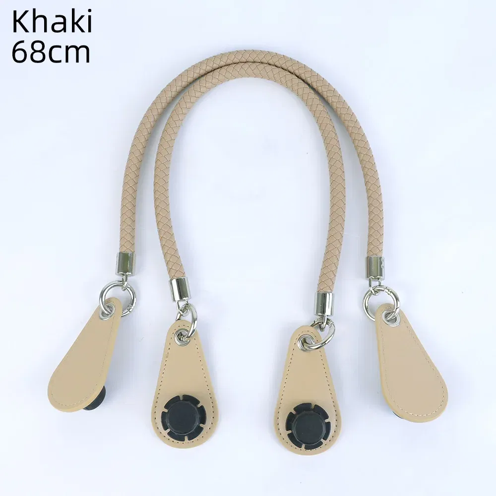 Color: Lavender, Ships From: CHINA - 2025 Obag PU Woven braided leather Rope Handles strap belt for O Bag accessoires Tote Bag  Women's Bag Accessories