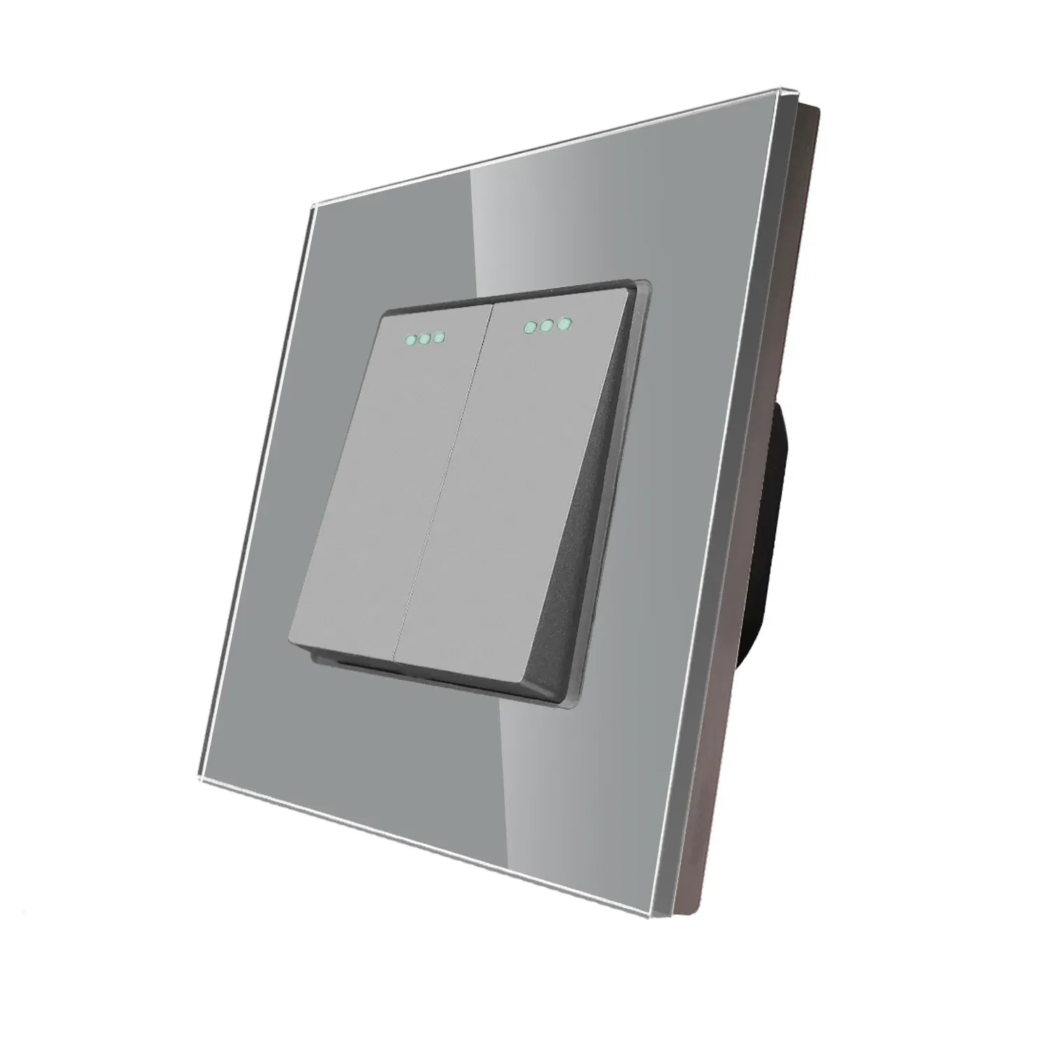 Color: Green, Size: 4XL, Ships From: CHINA - Bingoelec Push Button Switch 1/2/3 Gang 1 Way 2 Way 3 Way EU Standard Home light Switch Crystal Glass Panel Wall switch