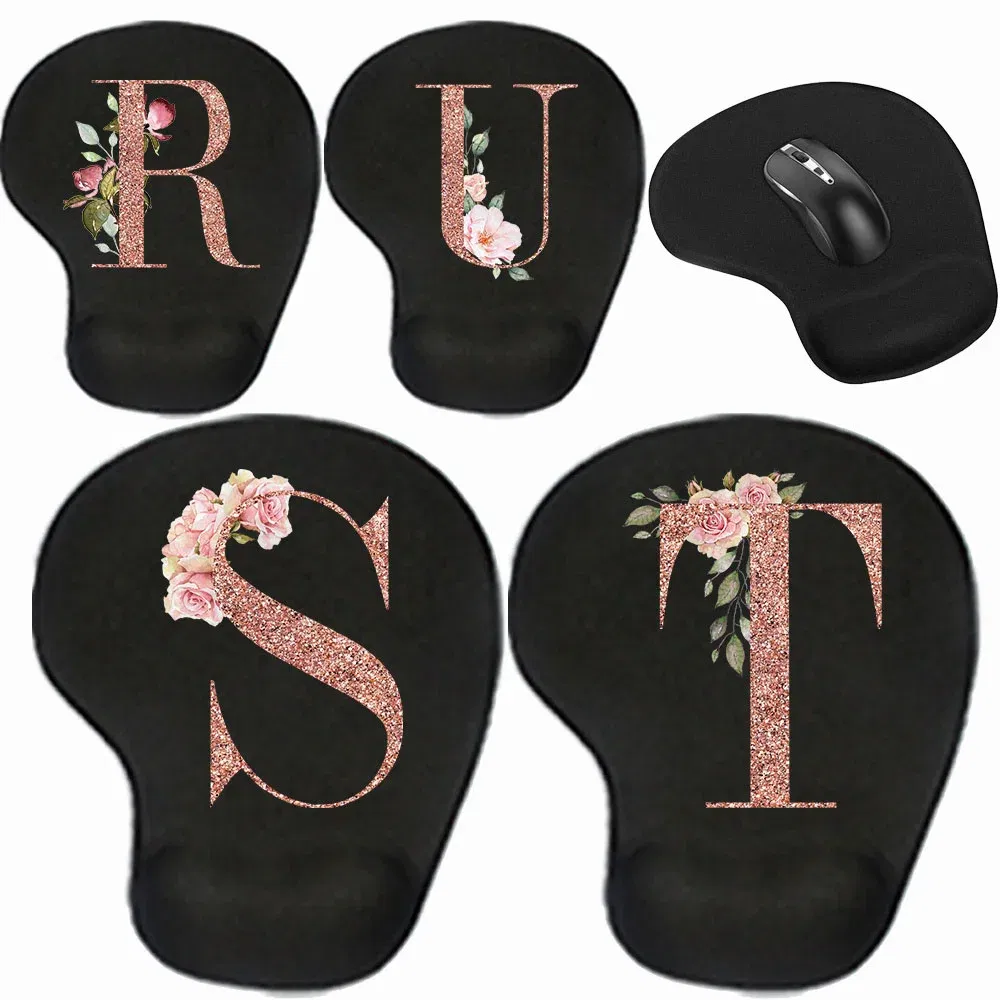 Color: dark blue - Mouse Pad Desk Mat for PC Laptop Ergonomic Non-Slip Mousepads Wrist Pad Rose Gold Series Office Accessories Mouse Mats