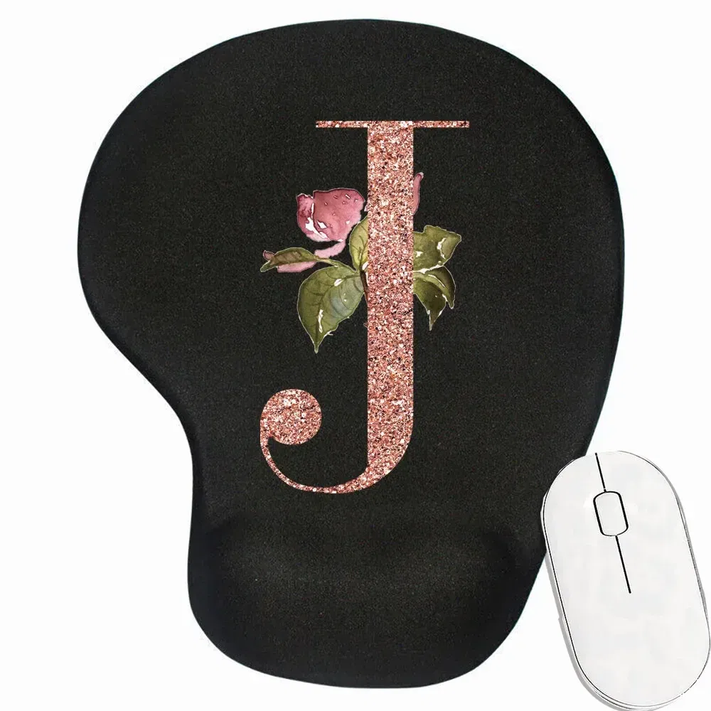 Color: dark blue - Mouse Pad Desk Mat for PC Laptop Ergonomic Non-Slip Mousepads Wrist Pad Rose Gold Series Office Accessories Mouse Mats