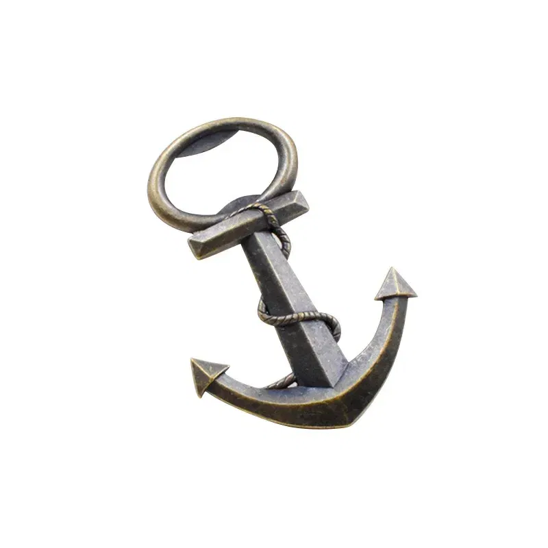 Kitchen Gadgets Zinc Alloy Beer Opener Bronze Anchor Design Bottle Openers Ocean Series Small Groomsmen Gifts Opener Tools