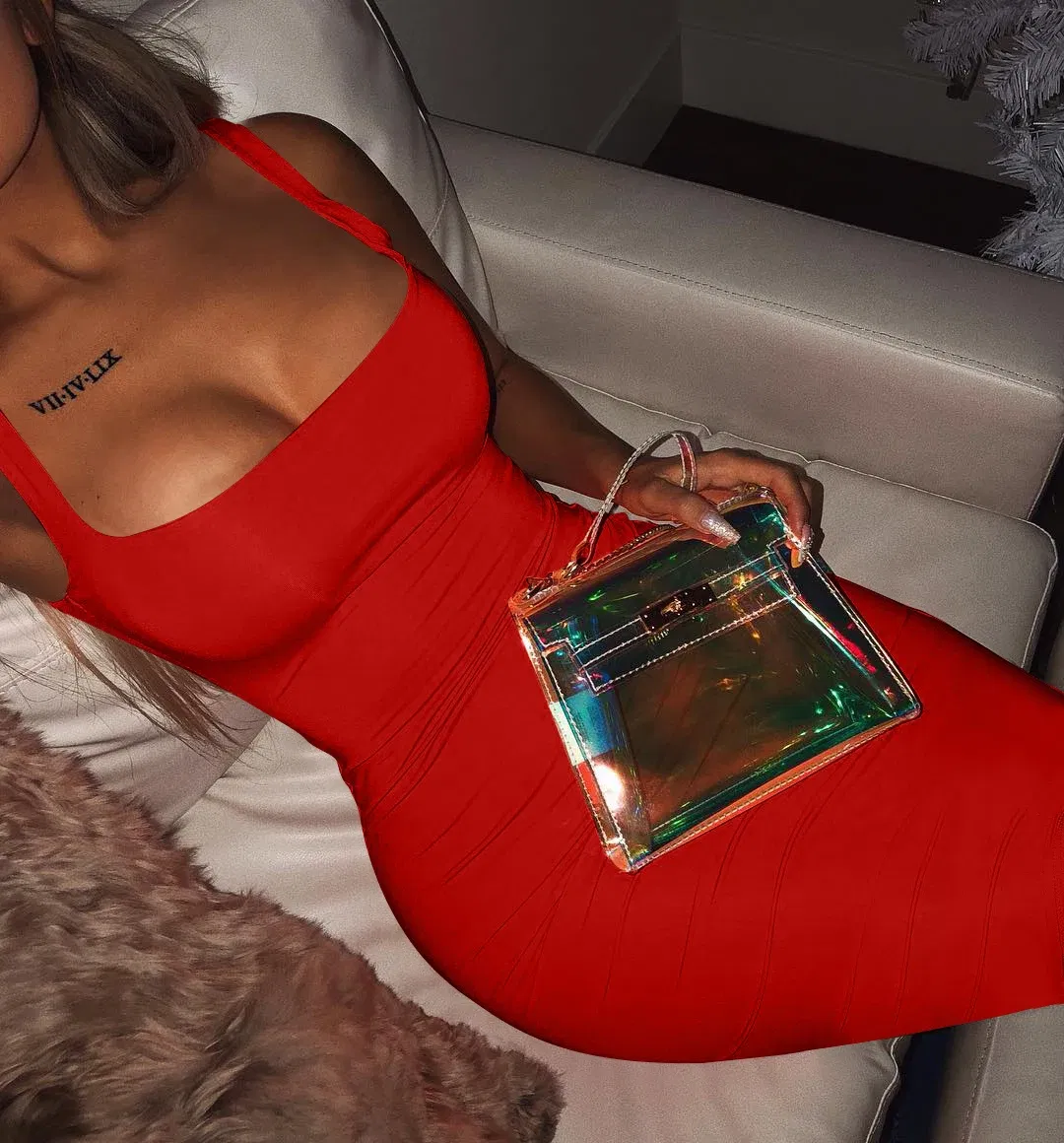 Color: WHITE, Size: XL - AliExpress Summer Sexy Tank Top Dress European and American Plus Size Women's Sleeveless midi Dress