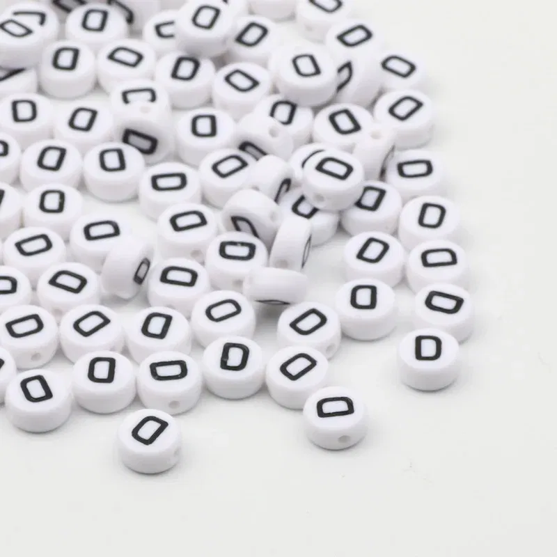 Color: Beige, Item Diameter: 2mm - 50/100pcs/lot 7x4mm White Round A-Z Alphabet Letter Acrylic Loose Spacer Beads for Jewelry Making Diy Bracelet Accessories