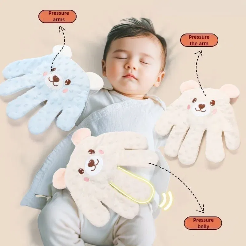 Color: Yellow - Newborn Baby Sleep Aid Palm Pillow Baby Soothing Palm Baby Sleep Aid Baby Calming Sleep Remote Control Toddler Palm Pillow