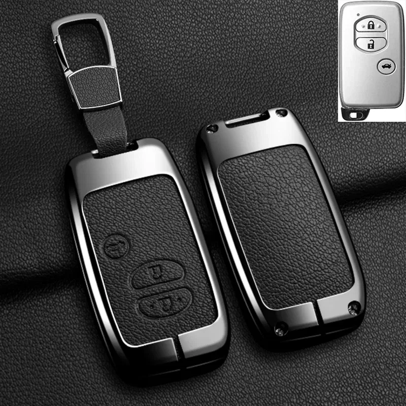 Color Name: green - Alloy Car Key Case Cover Shell Fob For Toyota Prius 30 Alpha Aqua Land Cruiser Auris For Lexus LC 200 2012 - 2014 Parts Keychain