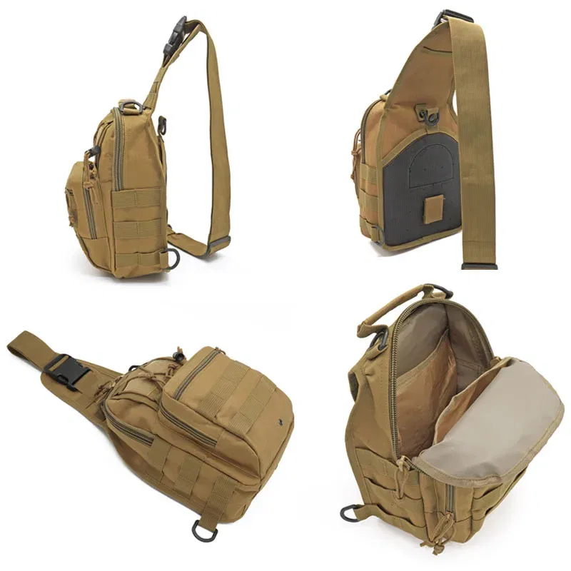 Color: Khaki - 2024 New Hiking Backpack Sports Climbing Tactical Backpack Camping Hunting Backpack Outdoor Fishing Shoulder Bag