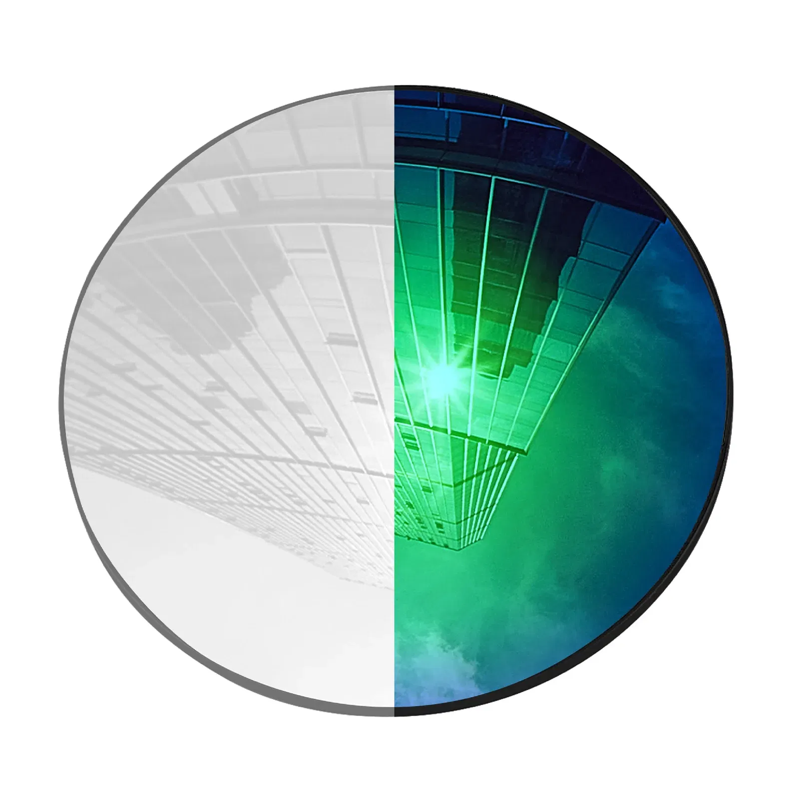 Lenses Color: Fluorescent Green, Lenses Degree: -4.00~-6.50 - HDTAC Prescription Replacement Lenses Customized Myopia Lenses Compatible With-Ray-Ban RW4012 Wayfarer(Gen 2) 53mm Sunglasses